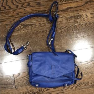 Joy Gryson Blue leather messenger bag